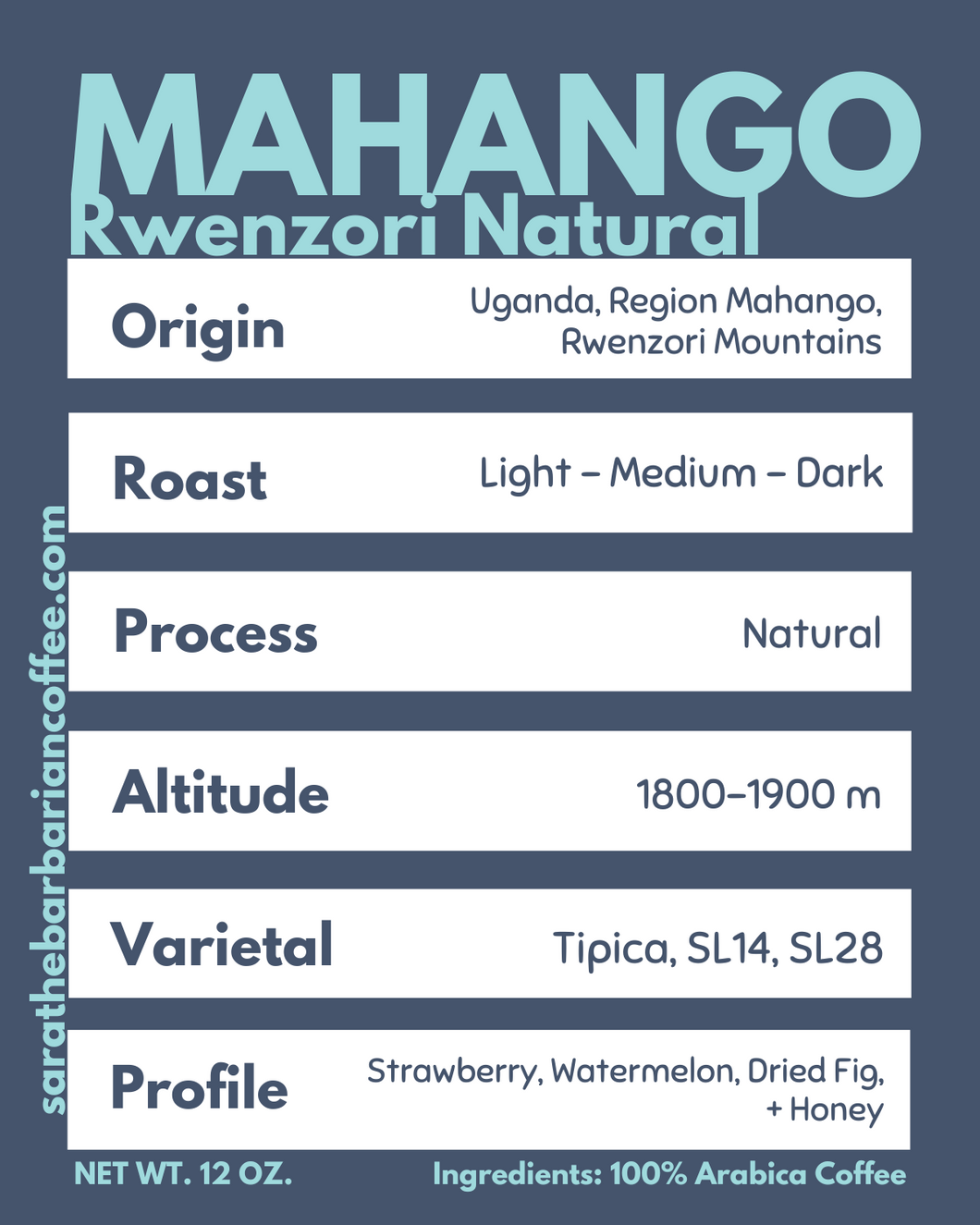 Mahango Rwenzori Natural - Fresh Crop